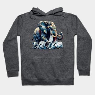 A powerful elephant in modern art Hoodie